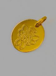 Medalla Ángel de la Guarda Modelo Niño de Oro 375/1000
