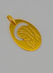 Medalla Calada Virgen Orando de Oro