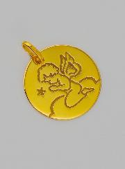 Medalla Ángel de la Guarda Orando de Oro 375/1000