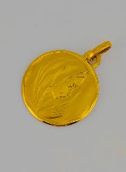 Medalla Virgen María del Velo Perfil Derecho de Oro