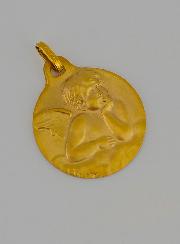 Medalla de Bautizo Mi Ángel de la Guarda Protector de Oro