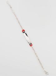 Pulseira de Batismo em Prata para Gravação - 2 Joaninhas