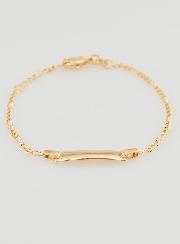 Pulseira de Batismo Bebê para Gravação Banhada a Ouro 18k - Malha Cavalo