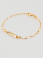 Pulseira de Batismo Bebê para Gravação Banhada a Ouro 18k - Malha Cavalo