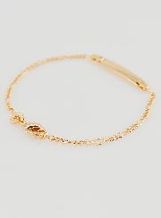 Pulseira de Batismo Bebê para Gravação Banhada a Ouro 18k - Malha Cavalo