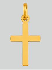 Cruz Latina Diamantada em Ouro Amarelo Maciço