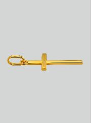 Colgante Cruz Hilo Relieve de Oro Amarillo Macizo