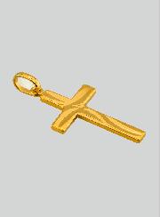 Pingente Cruz de Cristo Esculpida – Ouro Maciço Amarelo
