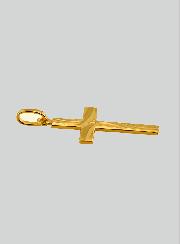 Pingente Cruz de Cristo Esculpida – Ouro Maciço Amarelo