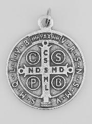 Medalla de San Benito en Metal - 46 mm