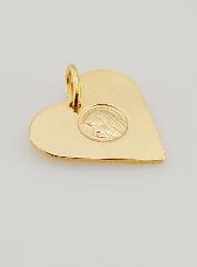 Medalha Coração Nossa Senhora de Lourdes Dourada Ouro 24 Quilates