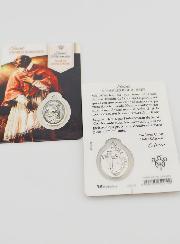 Tarjeta de Oración de San Carlos Borromeo con Medalla