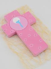 Cruz Infantil em Madeira Água do Batismo - 12 cm