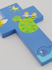 Cruz Infantil Paraíso Terrenal - Azul