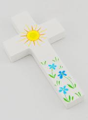 Cruz Infantil - Sol y Flores