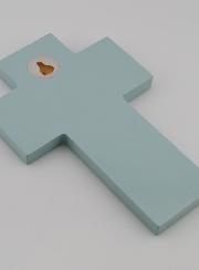 Cruz Infantil de Madera - Árbol de la Vida y Pájaros