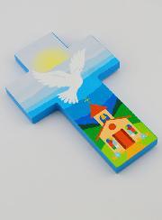 Cruz de Madera del Espíritu Santo e Iglesia - Azul