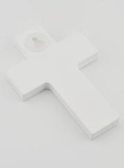 Cruz de Madeira Branca - Jesus Meu Guia