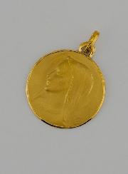 Medalla de la Santísima Virgen con Velo en Oro