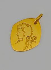 Medalla Religiosa del Angel de la Guarda en Oro