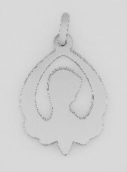 Medalha Virgem com Véu Vazada em Prata Maciça