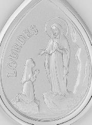 Medalla Lágrima de las Apariciones de Lourdes en Plata