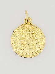 Medalla de San Benedicto Dorada - 18 mm