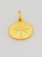 Medalha de Confirmação Pomba do Espírito Santo Banhada a Ouro