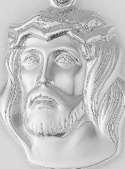 Medalla Cabeza de Cristo Coronado - Plata 925/1000