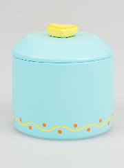 Caixa de Terço em Madeira - Azul e Coração Amarelo