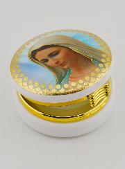 Cajita con la Imagen de la Virgen de Medjugorje - 5 cms