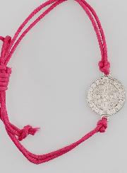 Pulsera con la Medalla de San Benito - Rosa Fucsia