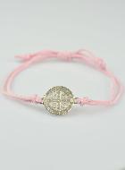 Pulsera con la Medalla de San Benito - Rosa Claro