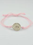 Pulsera con la Medalla de San Benito - Rosa Claro
