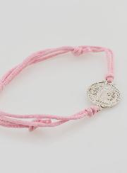 Pulsera con la Medalla de San Benito - Rosa Claro