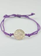 Pulsera con la Medalla de San Benito - Violeta