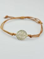 Pulsera con la Medalla de San Benito - Café