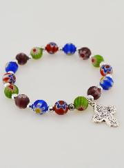 Pulsera Religiosa en Perlas de Murano