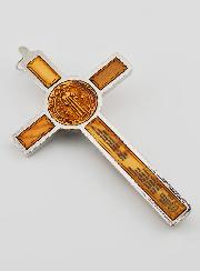 Cruz de San Benito en Madera Clara - 13 cms