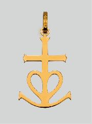 Pingente Cruz da Camargue - 20 mm - Ouro Maciço 18 Quilates