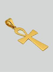 Pingente Cruz da Vida Egípcia - 22 mm - Ouro Maciço 18 Quilates