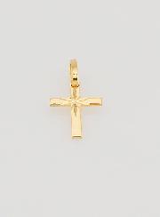 Pingente Cruz Estrela do Pastor - 10 mm - Ouro Maciço 18 Quilates