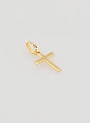 Pingente Cruz Estrela do Pastor - 10 mm - Ouro Maciço 18 Quilates