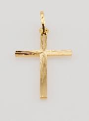 Colgante Clásico de Cruz de Diamantes - 27 mm - Oro Macizo de 18 quilates