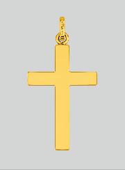 Colgante Clásico de Cruz de Diamantes - 22 mm - Oro macizo de 18 quilates
