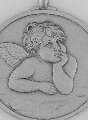 Medalla del Ángel de la Guarda Protector en Plata 925/1000 - 21 mm