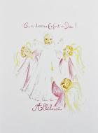 Tarjeta de Bautizo Niña - Rosa - Niño de Dios