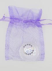 Anillo de Cristal y Cruz de Púrpura - Plata de Ley - Tamaño Ajustable