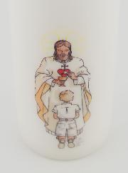 Vela Cirio de Primera Comunión Señor Jesus y Niño Rubio