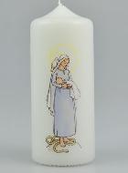 Vela Cirio de Bautismo - Virgen con Niño